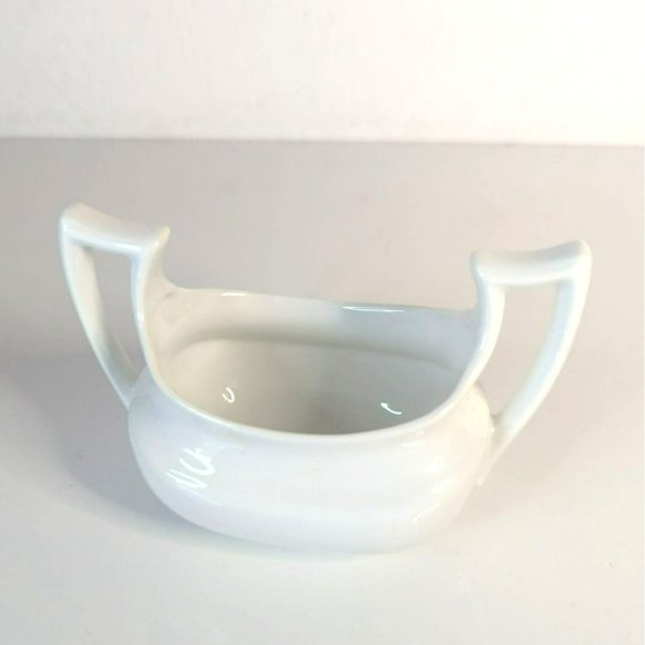 Vintage Paul Muller Selb Bavaria Porcelain White Cream and Sugar Set 1970s - Picture 5 of 7